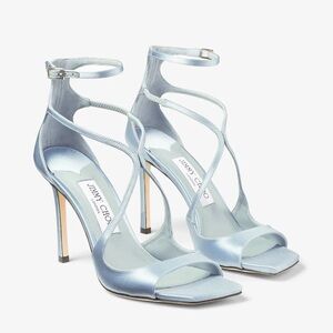 New JIMMY CHOO Azia 95 Heeled Sandals - Ice Blue $1,150 40